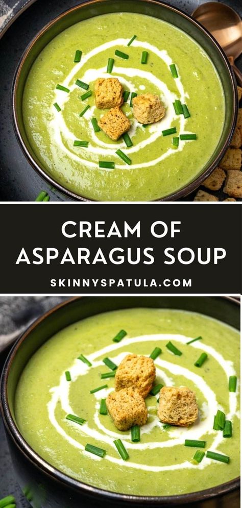 Asparagus Leek Soup, Easy Veggie Soup, Cream Of Asparagus, Gerd Recipes, Cream Of Asparagus Soup, Creamed Asparagus, Creamy Asparagus, Homemade Soup Recipe, Asparagus Soup