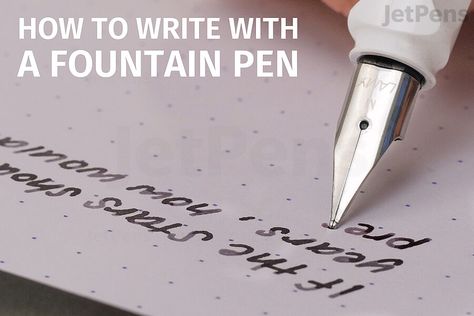 How to Write with a Fountain Pen Writing With Fountain Pens, Fountain Pen Journaling, How To Use A Fountain Pen, How To Write With A Fountain Pen, Fountain Pen Aesthetic, Fountain Pen Calligraphy, Fountain Pen Writing, Fountain Pens Writing, Fountain Pens Calligraphy