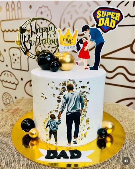 Father Son Cake Ideas, Cake For Papa Birthday, Cake For Father Birthday My Dad, Cake Husband Birthday, Husband Cake Birthday, Best Dad And Husband Cake, Cake For Husband Birthday, 50th Birthday Cake Designs, Birthday Cake For Papa