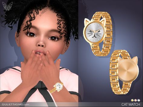 Sims 4 Cat, Cc Jewelry, Cc Accessories, Toddler Jewelry, Sims 4 Studio, Sims 4 Children, Crystal Pearl Earrings, Cat Watch, Sims 4 Toddler