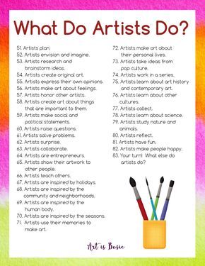 Art Advocacy, Art Topics, Art Careers, Art Room Posters, Classe D'art, Art Handouts, Istoria Artei, What Is An Artist, Art Worksheets