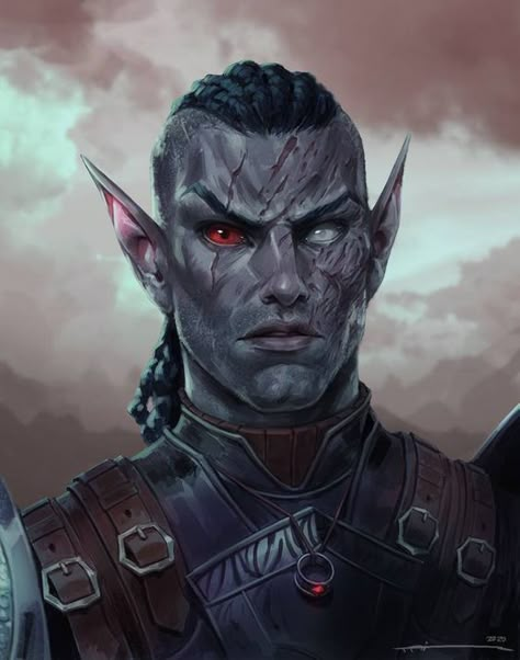 Drow Rpg, Mroczny Elf, Drow Male, Dnd Elves, Illustration Design Graphique, Elder Scrolls Art, Elf Characters, Elves Fantasy, Dark Elves