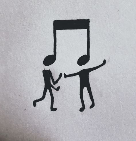 Drum And Bass Tattoo, Easy Drawings Music, Gestalt Tattoo, Easy Music Drawings, Cute Music Doodles, Music Symbols Tattoo, Music Art Sketch, Tatoos Music, Music Drawings Doodles