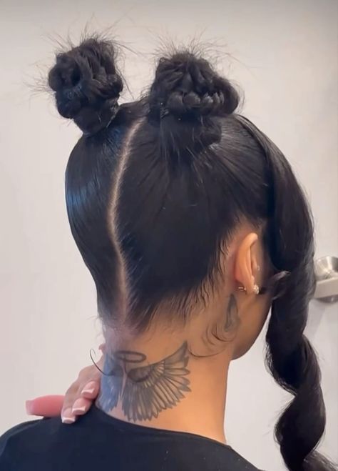 Neck Tattoos Women Black Woman, Neck Tattoos Women Back Of, Under The Buttcheek Tattoo, Wrist And Hand Tattoos, Neck Tattoos Black Women, Behind Neck Tattoo Woman, Name Neck Tattoo, Boujee Tattoos For Women, Neck Tats Women