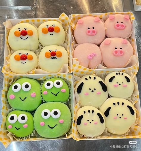 Play Dough Designs, Mochi Design, Mochi Aesthetic, Cute Mochi, Donut Decorating Ideas, Pastel Desserts, Japanese Dessert Recipes, Makeup Douyin, Mochi Cake