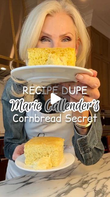 411K views · 20K likes | LORAfied | HACKS: Home • Kitchen • Life on Instagram: "🌽🍞 MARIE CALLENDERS SECRET COPYCAT CORNBREAD 🦃🍽️ Comment: “Link” and I’ll send you a DM with the link to my denim shirt 🤗 Have you ever made the Marie Callender’s cornbread mix? I knew the first time I made it, it wasn’t the same as their famous one you get at their restaurant. I was talking with my mom, 93 year old Norma Jean about this and she said “Well you know the restaurant uses a cake mix to make theirs” WHAT?! 🤯 Yes, sister, YES! The best part, this RECIPE DUPE is SO EASY, I can’t wait for you to make it! Thank you, Mom 💛

When it comes to the honey butter, some claim it has bacon in it, it does not, but I will say that sounds delicious 🤤 Would you make the butter with or without the bacon? Comm Marie Calendars Cornbread Recipe, Instant Pot Cornbread Jiffy, The Best Cornbread Recipe, Marie Callendars Cornbread Recipe, Marie Calendars Cornbread, Marie Calendar Cornbread Recipe, Cornbread Mix Recipes, Marie Callenders, Creamed Corn Cornbread