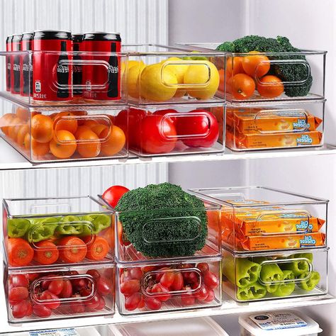 Organiser Cucina, Refrigerator Organizer, Kitchen Storage Boxes, Fridge Organisers, Refrigerator Organization, Refrigerator Storage, Fridge Organization, Food Storage Boxes, Plastic Container Storage