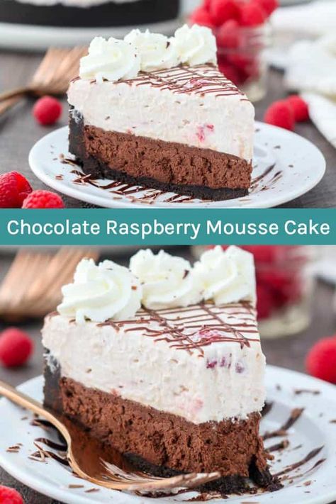 Layer Mousse Cake, Chocolate Raspberry Mousse Cake, Decadent Cheesecake, Raspberry Mousse Cake, Recipe Cheesecake, Dark Chocolate Mousse, Heath Bars, Raspberry Mousse, Cheesecake Dessert