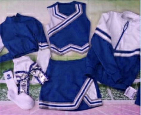 Cheer Jackets, Varsity Cheerleading, Blue Cheer, Reality Shifting, Cheerleading Uniforms, Cheer Stunts, Cheer Uniform, Hogwarts Aesthetic, Harry Potter Outfits