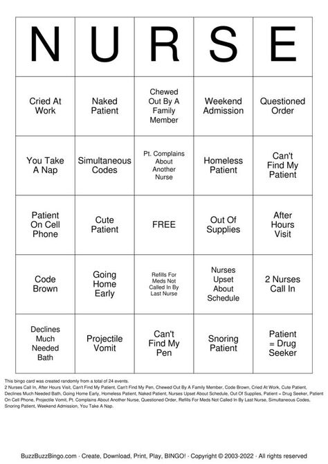 Nurse Bingo Game, Nursing Week Ideas Activities, Nurse Week Ideas Activities, Nurses Week Games, Nurse Bingo, Grad Games, Nurse Schedule, Nurse Games, Morale Ideas