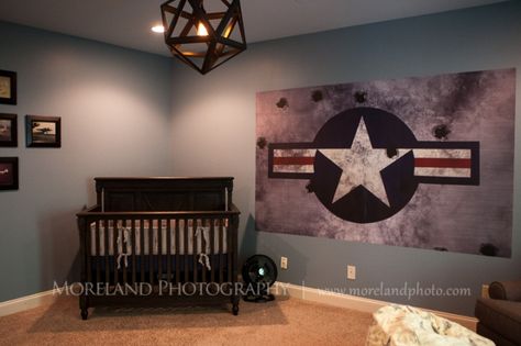 top gun nursery themed nursery atlanta newborn photography mike moreland photography Fighter Jet Nursery, Maverick Nursery, Baby Maverick, Best Baby Boy Gifts, Aviation Nursery, Baby Room Boy, Nursery Idea, Baby Boy Room, Room Boy