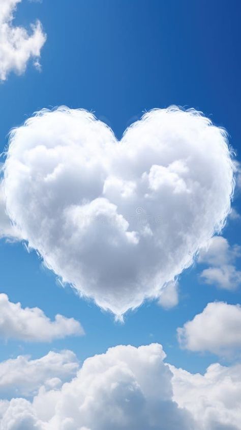 A heart shaped cloud in the shape of a heart royalty free stock images I Love You Clouds, Heart In Clouds, Heart Shaped Clouds, Heart Clouds Painting, Sky Heart Cloud, Heavenly Clouds, Cloud Heart, Love Clouds, Drunken Master