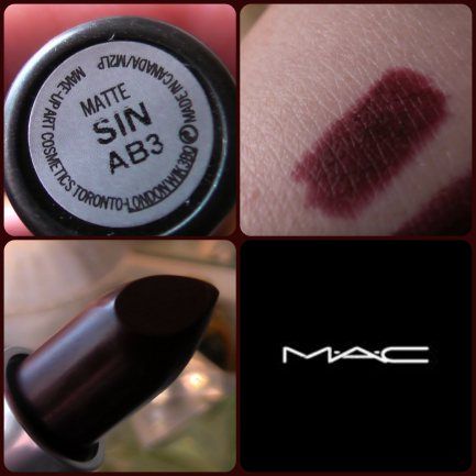 sin Mac Sin Lipstick, Mac Sin, Burgundy Lipstick, Mac Matte Lipstick, Burgundy Style, Medium Skin Tone, Dope Makeup, Lip Paint, Mac Lipstick