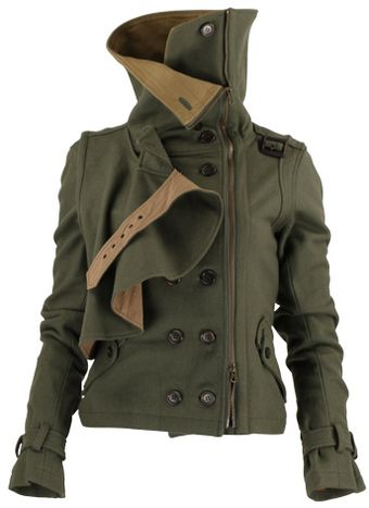 NICHOLAS K  O-222b Eagan Jacket  I think this might just be the most perfect jacket ever invented. Post Apocalyptic Fashion, Scene Girl, Apocalyptic Fashion, Military Style Jackets, Military Inspired, Dieselpunk, Post Apocalyptic, Green Jacket, Military Fashion