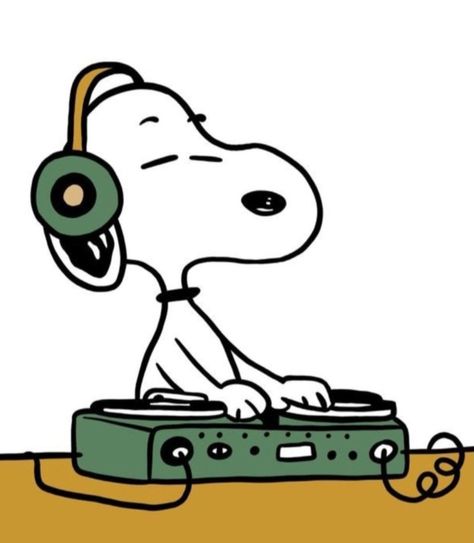 Snoopy Studying, Snoopy Music, Dibujo Simple, Human Spirit, Peanuts Gang, Playlist Covers, Scrapbook Stickers, Cute Drawings, Dj