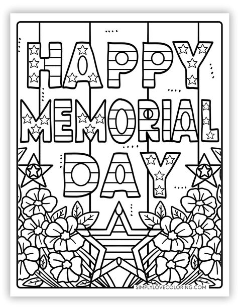 Free Memorial Day Coloring pages are great for educational activities for kids, crafts, road trips, and more. Also, get great ideas on fun ways to turn them into a learning experience. Memorial Day Activities For Kids, Memorial Day Worksheets For Preschool, Veterans Day Coloring Pages Free, Memorial Day Coloring Sheets, Flag Day Coloring Pages, Memorial Day For Kids Free Printables, Memorial Day Activities, Memorial Day Coloring Pages, Coloring Pages Nature