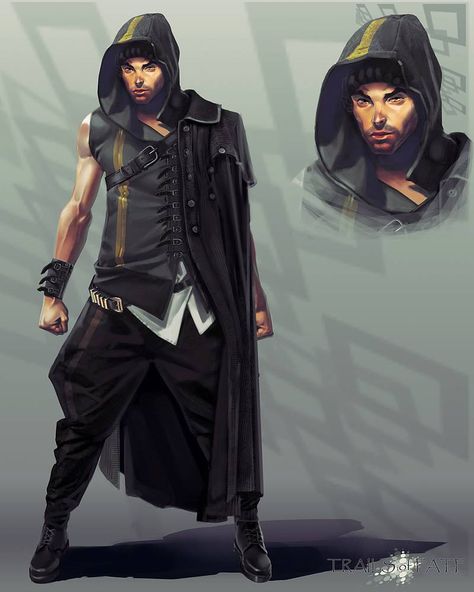 D D Rogue, Rogue Character, Character Inspiration Male, Arte Cyberpunk, Man Character, Modern Fantasy, Character Design Male, Fantasy Rpg, Fantasy Clothing