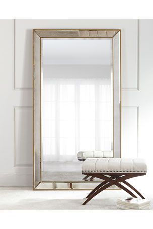 Bedroom Mirror Ideas Wall, Mirror Bedroom Decor, Glamorous Furniture, Mirror Wall Bedroom, Leaner Mirror, Mirror Ideas, Home Entrance Decor, Standing Mirror, Bedroom Mirror