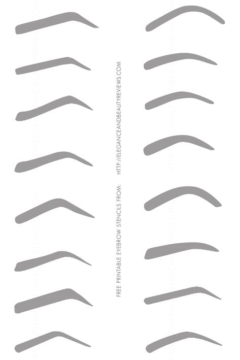 Printable Eyebrow Stencil Printable Stencils, Eyebrow Template, Brow Stencils, Eyebrow Stencils, Permanente Make-up, Instagram Brows, Membentuk Alis, Eyebrow Embroidery, Eyebrow Shapes