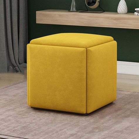 Chair Stool, Cube Ottoman, Stackable Chairs, Storage Design, Apartment Interior Design, Mixed Colors, Apartment Interior, Storage Ottoman, Home Accessory