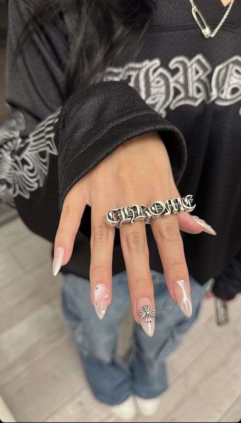 Tooth Gems, Pretty Gel Nails, Nagel Inspo, Cat Kuku, Heart Nails, Fire Nails, Funky Nails, Dream Nails, Chrome Hearts