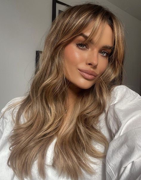 2023 Haircuts For Women, 2023 Haircuts, Fringe Bob Haircut, Chocolate Blonde, 90s Haircuts, Bronde Balayage, 90s Hairstyles, Wispy Bangs, Hair Skin Nails