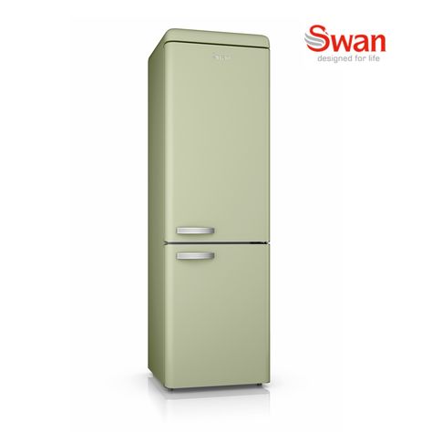 Green Swan, Retro Fridge Freezer, Retro Fridge, Kettle And Toaster, Bottle Rack, Fridge Freezer, Fridge Freezers, Large Appliances, The Nature