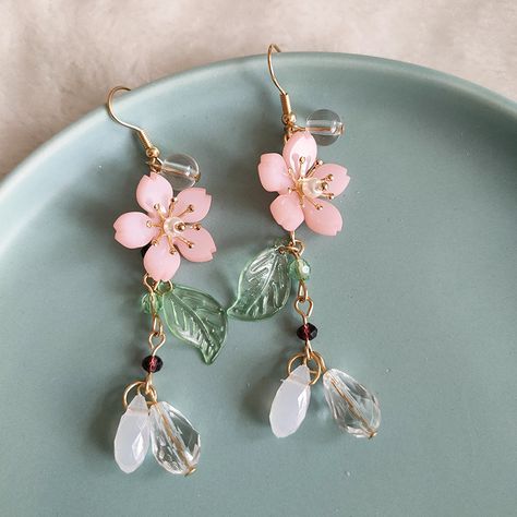 Faster shipping. Better service Cherry Blossom Jewelry, Long Tassel Earrings, Tassel Drop Earrings, Holiday Jewelry, Crystal Drop Earrings, Girls Earrings, Floral Earrings, Fun Earrings, Summer Jewelry