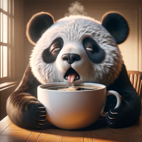 Not enough coffee in the world to wake me up this morning ☕🐼 #PandaPerks #MorningStruggles #needmorecoffee Gif Avatar, Panda Drawing, Panda Lindo, Panda Love, Grafic Design, Wake Me, July 10, Beautiful Nature Wallpaper, Cute Panda