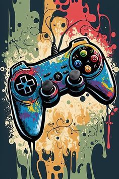 Video Games Tattoo, Video Game Painting, Gamer Painting, Gamer Wallpaper, Gamer Wall Art, Jesus Art Drawing, Traditional Tattoo Designs, Sublimacion Ideas, Game Wallpaper Iphone