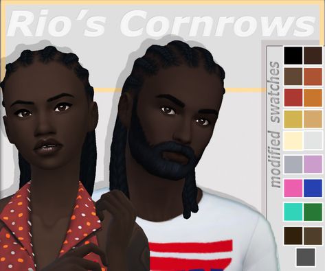 Sims 4 Cc Hair Cornrows Male, Sims 4 Cc Cornrows, Sims 4 Cornrows, Hair Ts4, Sims 4 Male, Sim4 Cc, Cc Packs, Cc Hair, Quiff Hairstyles