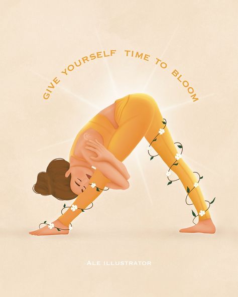 Give Yourself Time To Bloom, Yoga Phrases, Namaste Quotes, Yoga Words, Frases Yoga, Give Yourself Time, Happy International Yoga Day, Yoga Coffee, Arte Yoga