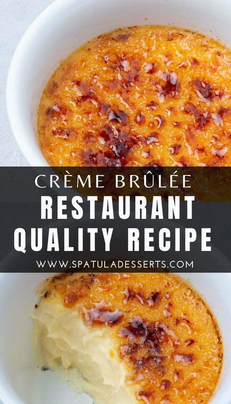 Crème Brûlée Recipe, Creme Brulee Desserts, Crunchy Caramel, Cream Brulee, Creme Brulee Recipe, Brulee Recipe, Warm Desserts, French Patisserie, Quick Easy Desserts