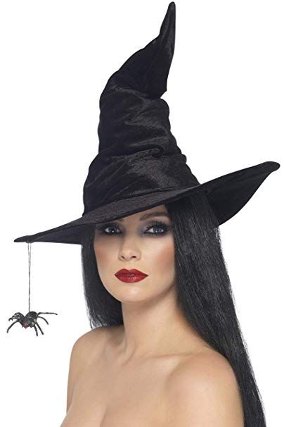 Smiffys Witch Hat Spider Fancy Dress, Witch Fancy Dress, Witch Hats Costume, Black Witches, Spider Costume, Fancy Dress Halloween Costumes, Black Witch Hat, Witch Costumes, Witch Diy