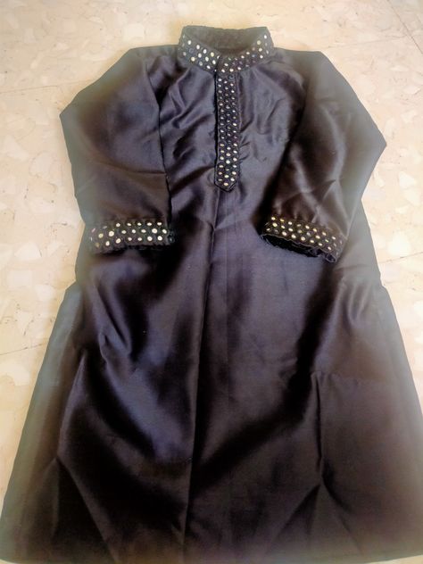 Black Mirror Work Kurta For Men, Boy Kurta, Mirror Work Kurta, Black Kurta, Kurta For Men, Hand Work Design, African Dresses Men, Boys Kurta, Work Design