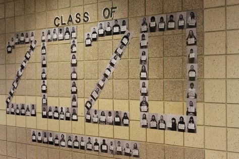 Students hold up board of their career choice. Then we arranged the photos in the year of their graduation. Display for Habit#2:  Begin with the end in mind. Graduation Bulletin Board, Graduation Display, Elementary School Graduation, Elementary Graduation, End Of The Year Activities, 5th Grade Graduation, 8th Grade Graduation, Up Board, Esl Classroom