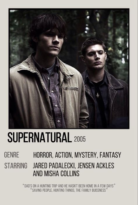 Supernatural Poster Aesthetic, Supernatural Minimalist Poster, Supernatural Show Poster, Supernatural Tv Show Poster, Supernatural Polaroid Poster, Supernatural Movie Poster, Tv Show Polaroid Posters, Supernatural Movie, Supernatural Poster