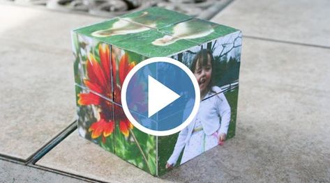 Folding Photo Cube, Wooden Blocks Diy, Diy Photo Cube, Wooden Abc Blocks, Picture Cube, Wooden Block Puzzle, Wooden Blocks Toys, Wooden Alphabet Letters, Photo Cube