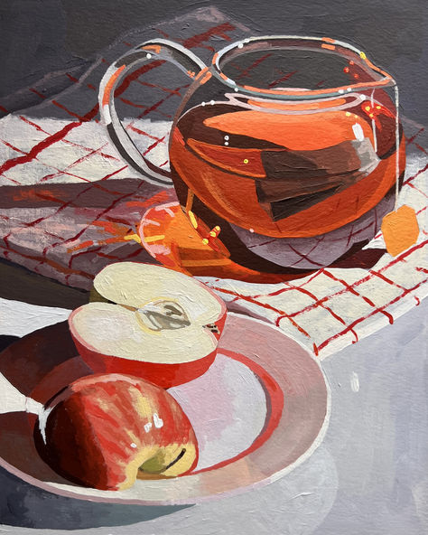 Gone But Not Forgotten, Food Painting, Gouache Art, Fruit Painting, Daily Painting, Realism Art, Acrylic On Paper, Art Inspiration Painting, Painting Art Projects