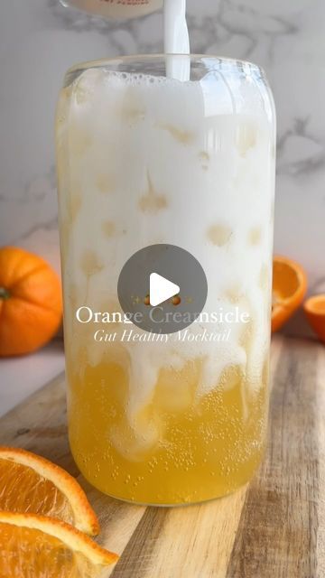 Maria Gabriela 🌱recipes🍹bevs on Instagram: "Gut Healthy Mocktails🍊✨

Ingredients:
-Ice (comment 🧊 & I’ll dm the link for the tray)
-Orange Squeeze Olipop
-1 tsp Sugar Free Vanilla Syrup (optional)
-Unsweetened or Vanilla Coconut Milk (in a carton)

#mocktails #guthealth #guthealthy #mocktailrecipe #nonalcoholic #orangecreamsicle #mocktails🍹 #guthealing #orangedrink #drink #alcoholfree #soberlifestyle #sober #refreshingdrink #mocktail #easydrinks" Orange Mocktail, Nonalcoholic Drink, Sugar Free Vanilla Syrup, Drink Syrups, Orange Drinks, Vanilla Syrup, Vanilla Coconut, Orange Creamsicle, Easy Drinks