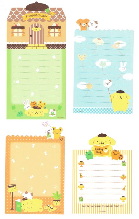 Memopad Design, Pompompurin Memo Pad, Cute Memo Pad Design, Sanrio Memo Pad, Sanrio Notepad, Cutecore Memo Pad, Snail Mail Inspiration, Apple Festival, Memo Notepad