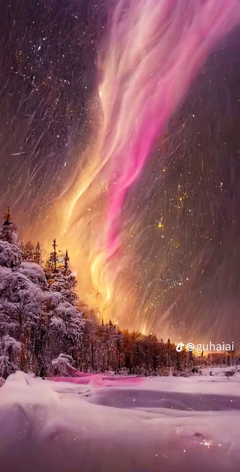 Winter Wallpaper Christmas, Pink Northern Lights, Northern Lights Painting, Wallpaper Winter, Phone Wallpaper Boho, Wallpaper Christmas, Beautiful Scenery Photography, Iphone Wallpaper Landscape, Cute Backgrounds For Phones