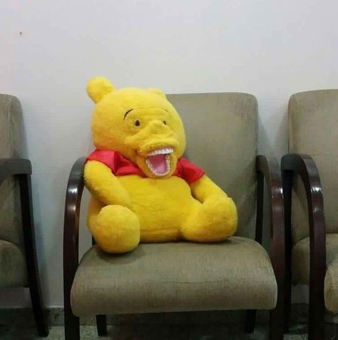 This Winnie-the-Pooh with added human teeth for some ungodly reason. Winnie The Pooh, Funny