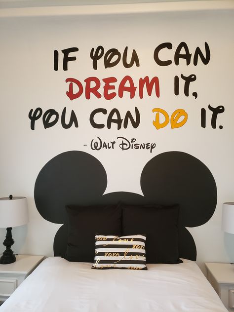 Switch Board Art Ideas, Minnie Bedroom, Mickey Nursery, Mickey Bedroom, Mickey Mouse Bedroom Decor, Mickey Mouse Room Decor, Disney Baby Rooms, Daycare Room Ideas, Mickey Mouse Nursery