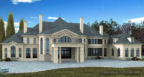 Mansion Floor Plans, Beverly House, Modern Castle, Circular Stairs, Luxury Plan, Castle Home, Mansion Floor Plan, Porte Cochere, European House Plan