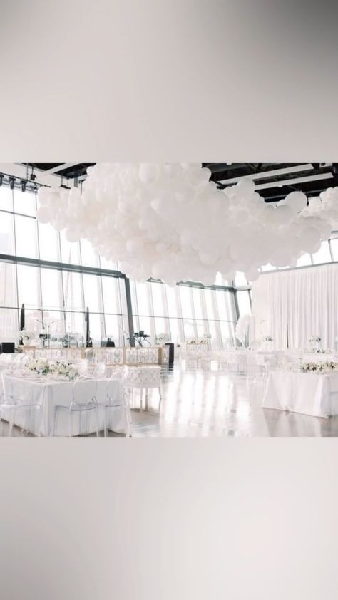 Cloud Hanging, Balloon Cloud, Sneaker Ball, Balloon Clouds, Wedding Idea, Reception Decor, Reception Decorations, Wedding Decoration, Beautiful Weddings