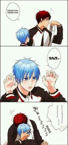 rawrrr ^^ Kuroko No Basket Ships, Kagami Kuroko, Kuroko No Basket Characters, Basketball Anime, Kagami Taiga, Generation Of Miracles, Kuroko Tetsuya, Kuroko's Basketball, No Basket