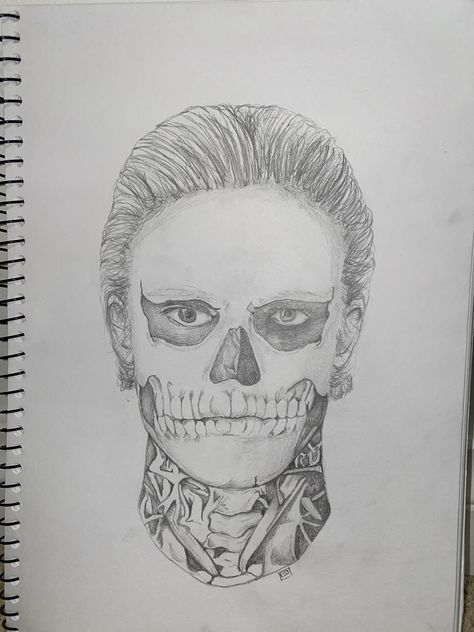 Tate Langdon Drawing Sketch, Tate Langdon Drawing, Tate Langdon, Evan Peters, Mini Drawings, Pencil Sketch, American Horror Story, Art Sketchbook, Art Classes