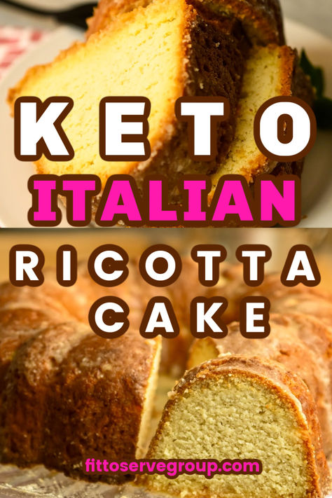 Keto Ricotta Cake, Sugar-Free & Gluten-Free Keto Ricotta Cake, Ricotta Cheese Recipes Dessert, Ricotta Cheese Desserts, Sugar Free Baking Recipes, Ricotta Recipes Dessert, Recipe Using Ricotta, Ricotta Cake Recipes, Cheap Desserts, Keto Italian