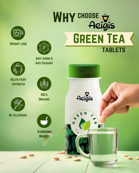 Are you looking for easy peasy green tea? 🍵✨ Aeigis Green Tea Tablets Just drop a tablet in a warm cup of water. 💧☕ Voila! Ready to consume. ✨👌 With the goodness of natural herbs 🌿 and mouth-watering flavors 😋. Refresh your mornings with Aeigis Green Tea Tablets. 🌞🍃 Order now! 🛒📦 . . . green tea extract pills I green tea extract fat burner I best green tea supplement for weight loss I green tea extract tea I green tea herbal tea. . . #greenteatablets #greenteasupplements #greente... Best Green Tea, Cup Of Water, Green Tea Extract, Natural Herbs, Fat Burner, Herbal Tea, Easy Peasy, Mouth Watering, Green Tea